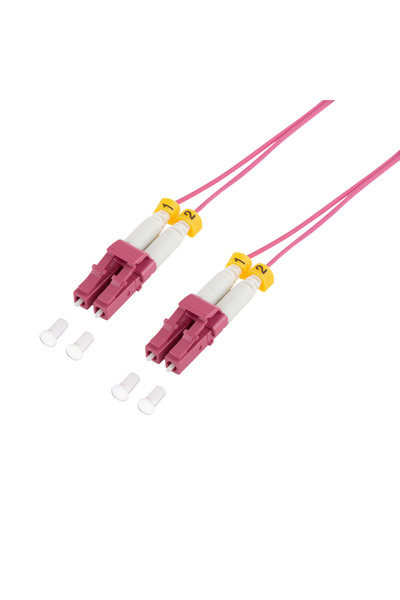 LogiLink Cablu de patch cu fibră optică FS4LC05 OM4 LC-LC 5 m violet