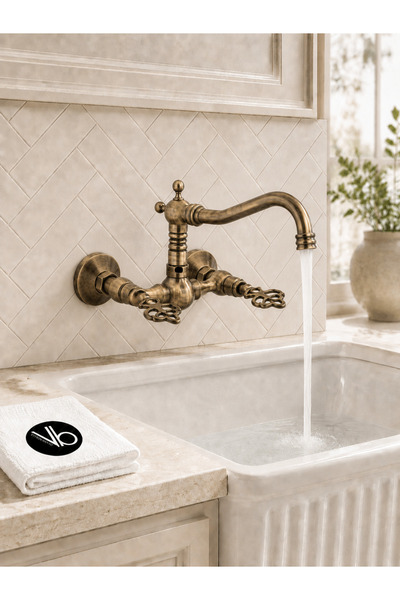 vb vitrinbanyo Ottoman Se Series Kitchen Sink Faucet Brushed Antique Vintage ...
