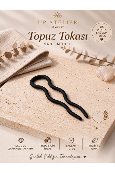 Up Atelier Wavy U-Shaped Bun Clip 13cm