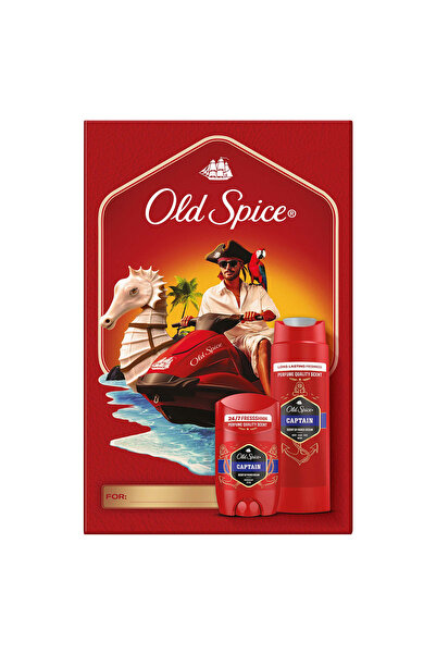 Old Spice Captain Erkek Hediye Seti: Stick Deodorant 50ml ve Duş Jeli ve Şamp...