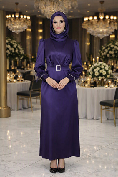 ELBENMODA Saten Abiye Elbise