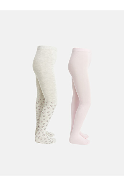 LC Waikiki Rmz Gi̇yi̇m Farkiyla Embroidered and Patternless Girls' Pantyhose ...