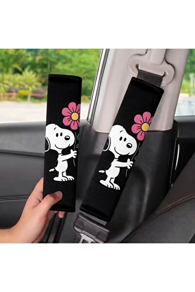 merdümek Snoopy Flower Emniyet Kemeri Kılıfı - Oto emniyet kemeri omuz koruyu...