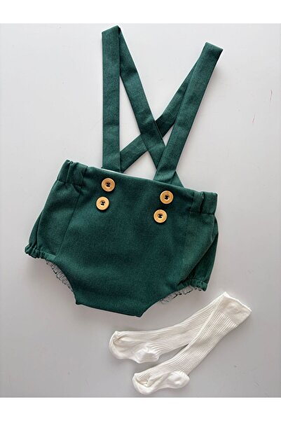 il mio bambino Handmade Gabardine Fabric Romper