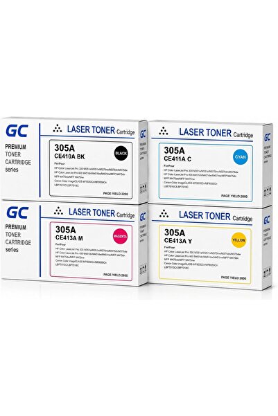 Generic 305A Compatible Toner Full Combo Set (CE410A, CE411A, CE412A, CE413A)...