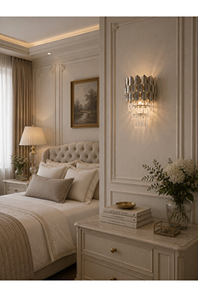 best power Classic Wall Lamp Crystal Glass Gold Indoor Lighting Fixture