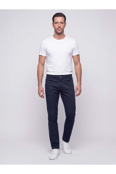 White Stone Navy Blue Dynamic Fit Men's Chino Pants