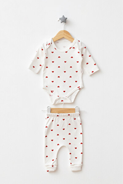 Beniizle Patterned Baby Girl Bodysuit Set