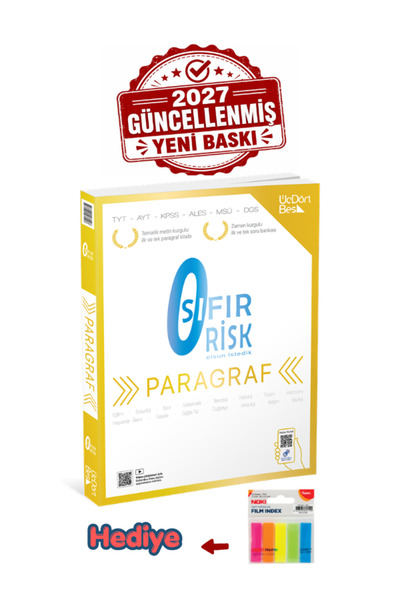 Üç Dört Beş Yayıncılık Üçdörtbeş 345 Yayınları TYT -AYT Sıfır Risk Paragraf S...
