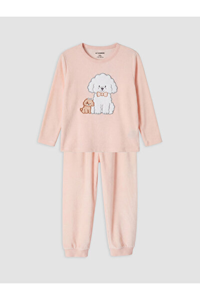 LC Waikiki Set de pijamale de catifea brodate pentru fete