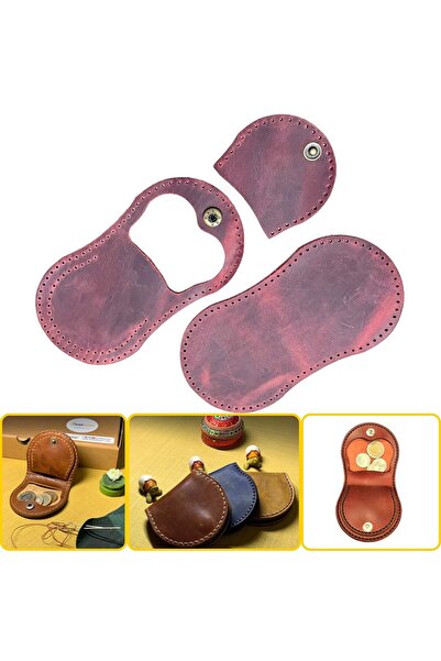 ipekbazaar Kit DIY pentru confecționarea portofelului din piele cu monede fal...