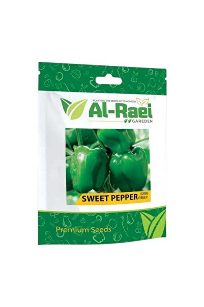 Generic Al-Raei Premium Sweet Pepper (Green Bell Pepper) Hybrid F1 Seeds, Hig...