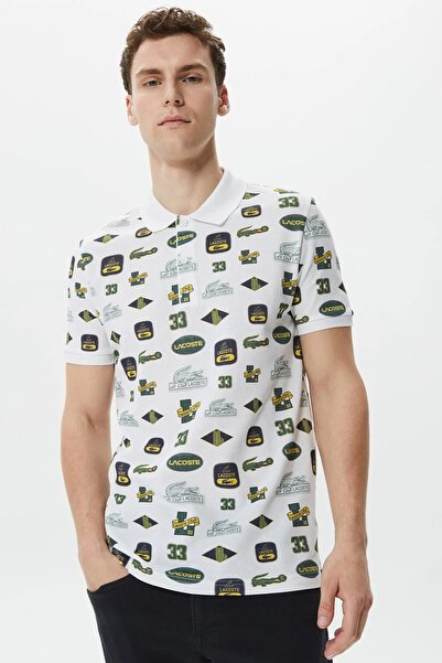 Lacoste Men's Slim Fit Polo T-Shirt Men's Polo Collar T-Shirt White