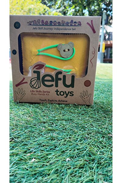 Jefu Toys 4'lü Keçe Sensory Beceri Seti – İnce Motor ve Öz-Bakım Becerileri Geliştirici Eğitici Keçe Oyuncak