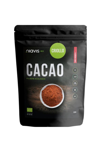 Niavis Pulbere de Cacao Ecologica Criollo Niavis, 250g