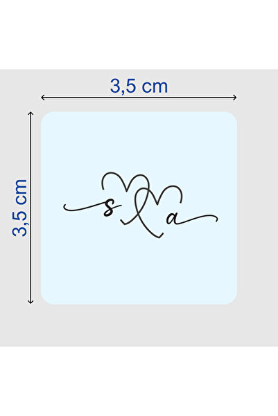 YAPIŞKAN STORE Kişiye Özel Madlen Çikolata Etiketi Nişan Düğün Söz Nikah Sticker Etiket 3,5 cm kare 28 adet