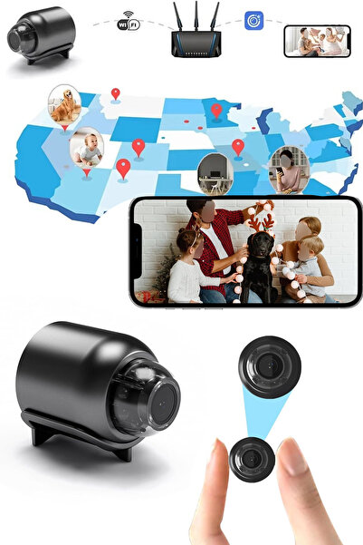 TechnoStation Ev Ofis Araç İçi Güvenlik Kamerası Mini Evcil Hayvan Ev İzleme ...