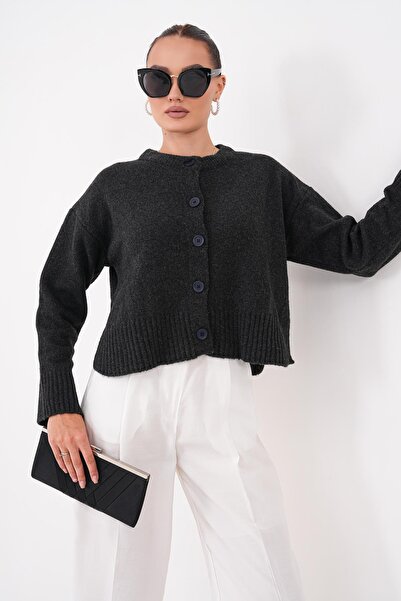 ŞİMAL Women's Button Closure Knitwear Knitted Cardigan 265032 -