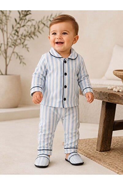 gültekin bebe Poli Foni Baby Çizgili Terlikli Kız Ve Erkek Pijama Takımı 1-6 ...