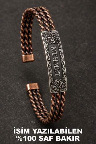 ATÖLYE ALBATROS Men's Copper Bracelet - 100% Pure Copper Men's Bracelet with ...