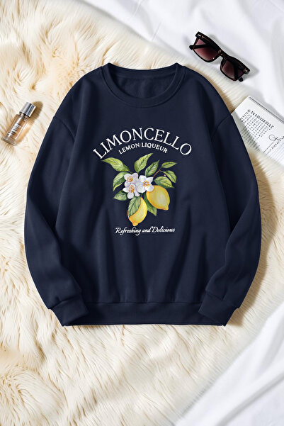 uyguntarz Unisex Limocello Printed Crew Neck Sweatshirt