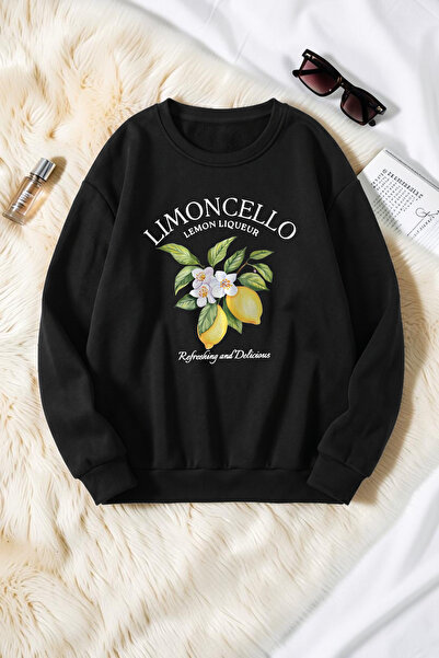 uyguntarz Unisex Limocello Printed Crew Neck Sweatshirt