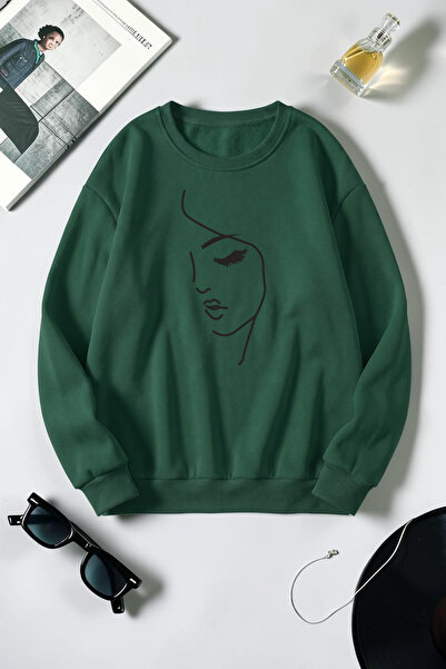 uyguntarz Unisex Silhouette Printed Crew Neck Sweatshirt
