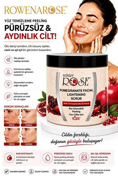 ROWENAROSE Nar Yüz Temizleme Peelingi 500ml