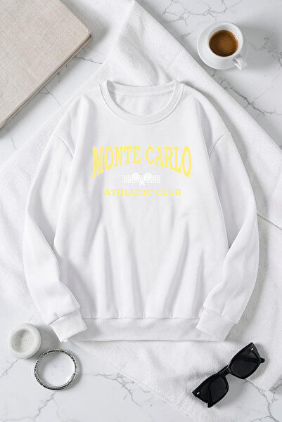 uyguntarz Unisex Monte Carlo Printed Crew Neck Sweatshirt