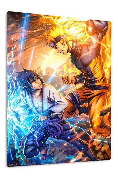 Emesa Art Naruto Uzumaki & Sasuke Uchiha Anime Metal Wall Art