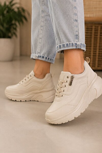ALTUNTAŞ Pilla Women's 5 cm Heeled, Thick Platform Sole, Stylish, Lace-Up Sne...