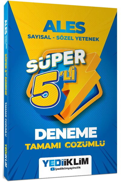 Yediiklim Yayınları 2027 ALES Tamamı Çözümlü Süper 5 li Deneme
