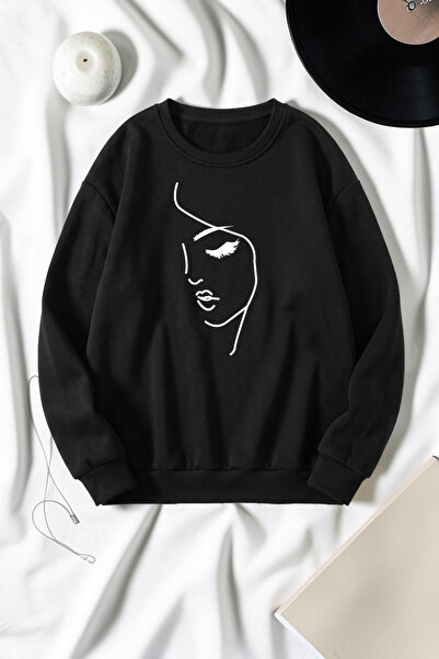 uyguntarz Unisex Mixed Print Crew Neck Sweatshirt