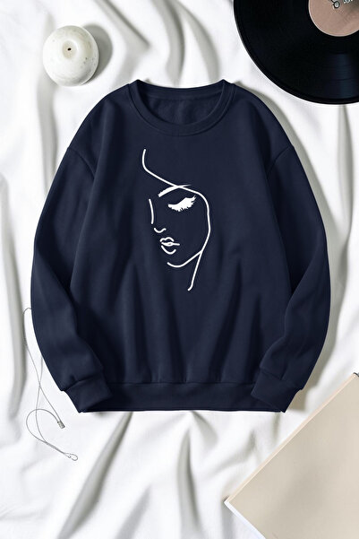 uyguntarz Unisex Mixed Print Crew Neck Sweatshirt