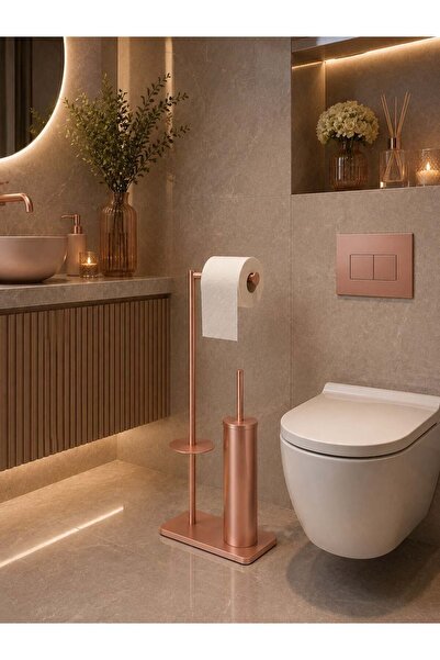 ACAR SU ARMATÜRLERİ Osmo acacia spare paper toilet brush rose red 804.10roz