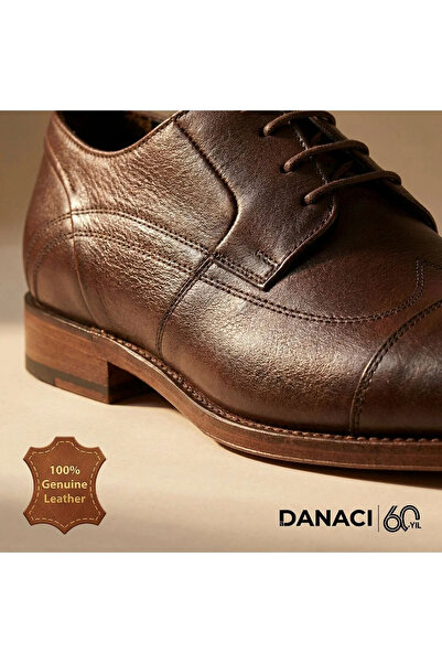DANACI Erkek Hakiki Deri Brogue Detaylı Bağcıklı Klasik Ayakkabı Kösele 810