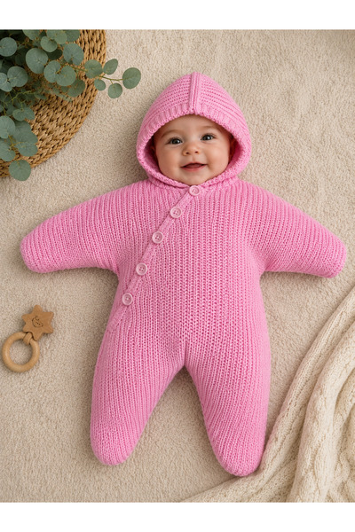 UmBaby Hooded Knitwear Star Jumpsuit Baby Jumpsuit