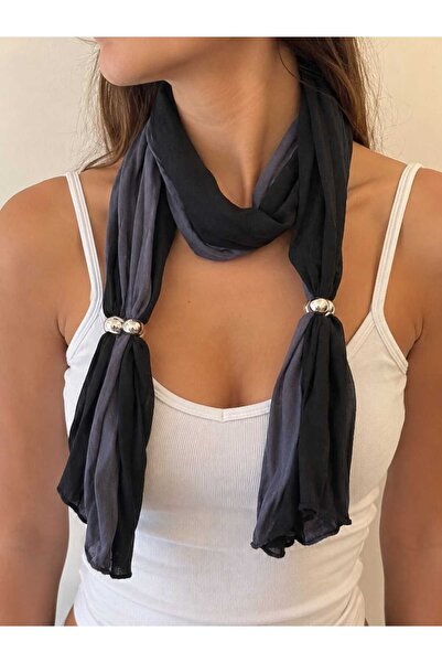 Gönülden Tasarım 170 cm Beaded Two-Color Women's Scarf