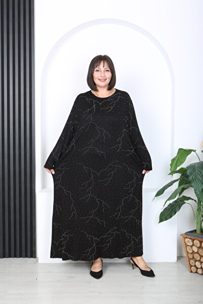 XL Modam Women's Stone Printed Plus Size Dress