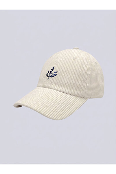 Fenerbahçe Ekru Kadife Unisex Şapka