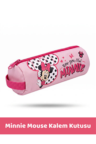 Minnie Mouse Pembe Lisanslı Tek Gözlü Kalem Kutusu
