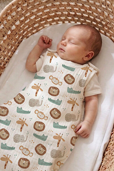 Tuğba Kuğu 4 Layer Muslin 1.2 Tog Baby Sleeping Bag (0-18 Months) - Animals