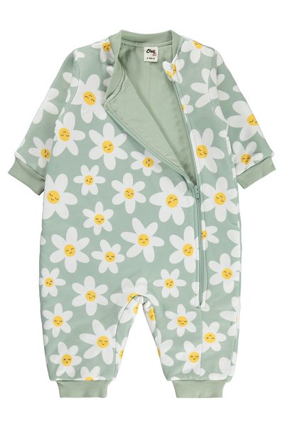 Civil Baby Çiçek Empirme 2.5 TOG Uyku Tulumu - Yeşil