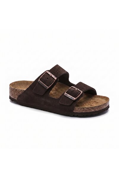 Bequemere Mc205 Brown Genuine Suede Leather Double Buckle Unisex Orthopedic C...
