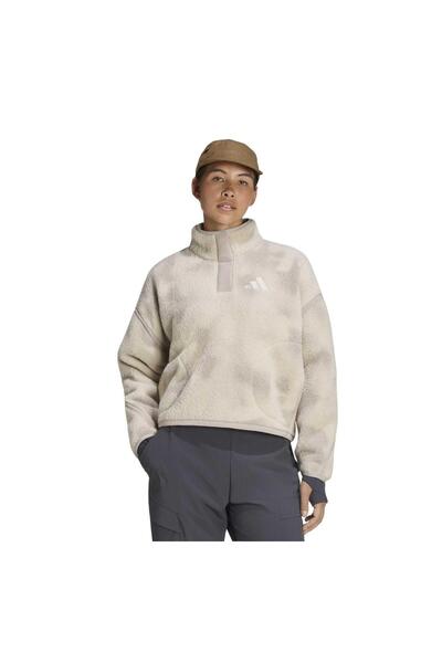 adidas Ks2312-K W Mt Ess Hp Aop Women's Sweatshirt Beige