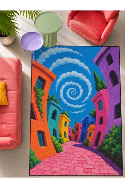 Rugs Modern Halı سجادة ديكور عصرية منسوجة ملونة من DORA طراز sdtamour4120