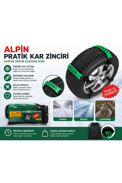 ray plastik TK 3310 Pratik Kar Paleti (8 Adet) Cırt Kelepçeli Yol Tutuş Aparatı