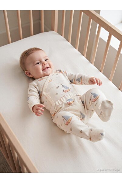 Civil Baby Sailing Empirmeli 1-6 Month Set - Ecru