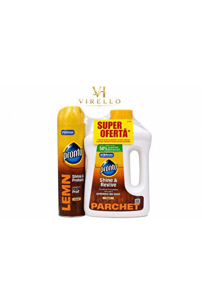 Pronto Set pentru îngrijirea lemnului și parchetului, Shine & Protect + Shine...