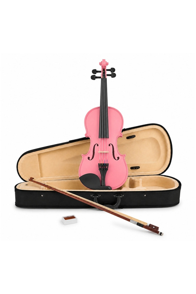 Depox Vioară clasică 1/4 DEPOX ® 48 cm, Lemn, Arc, Cutie de transport și Colo...